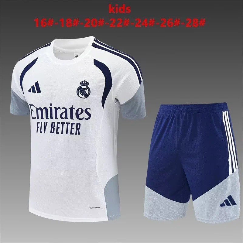 Real Mad. blanco Kit Infantil MUNDIAL 2026 Entreno equipación 25-26