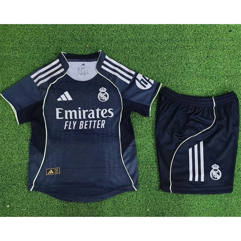 Real Mad. Segunda equipacion 25-26, Conjunto para niños VERSION JUGADOR o PLAYER